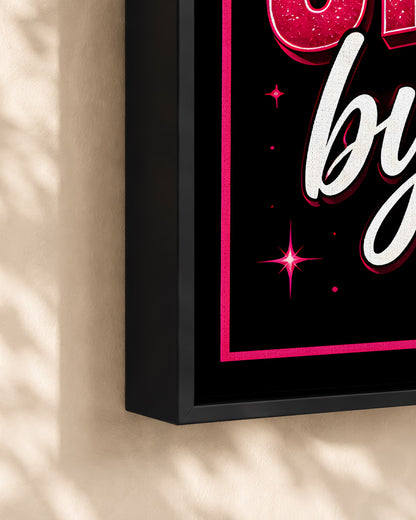 Unbothered Black Woman Pink Aesthetic Wall Art