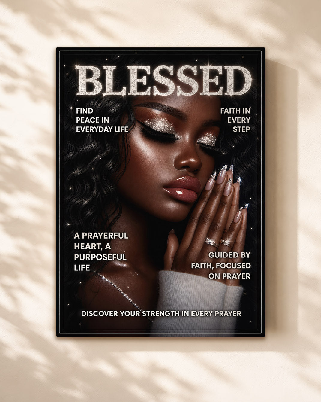 Blessed in Faith – Black Woman Prayer & Inspirational Wall Art