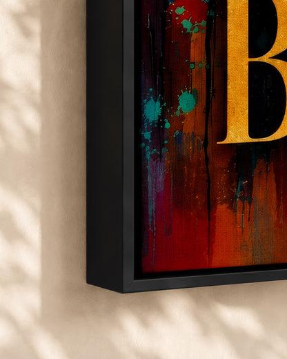 Black Woman Canvas Art - "Blessed" Faith & Afro Wall Decor