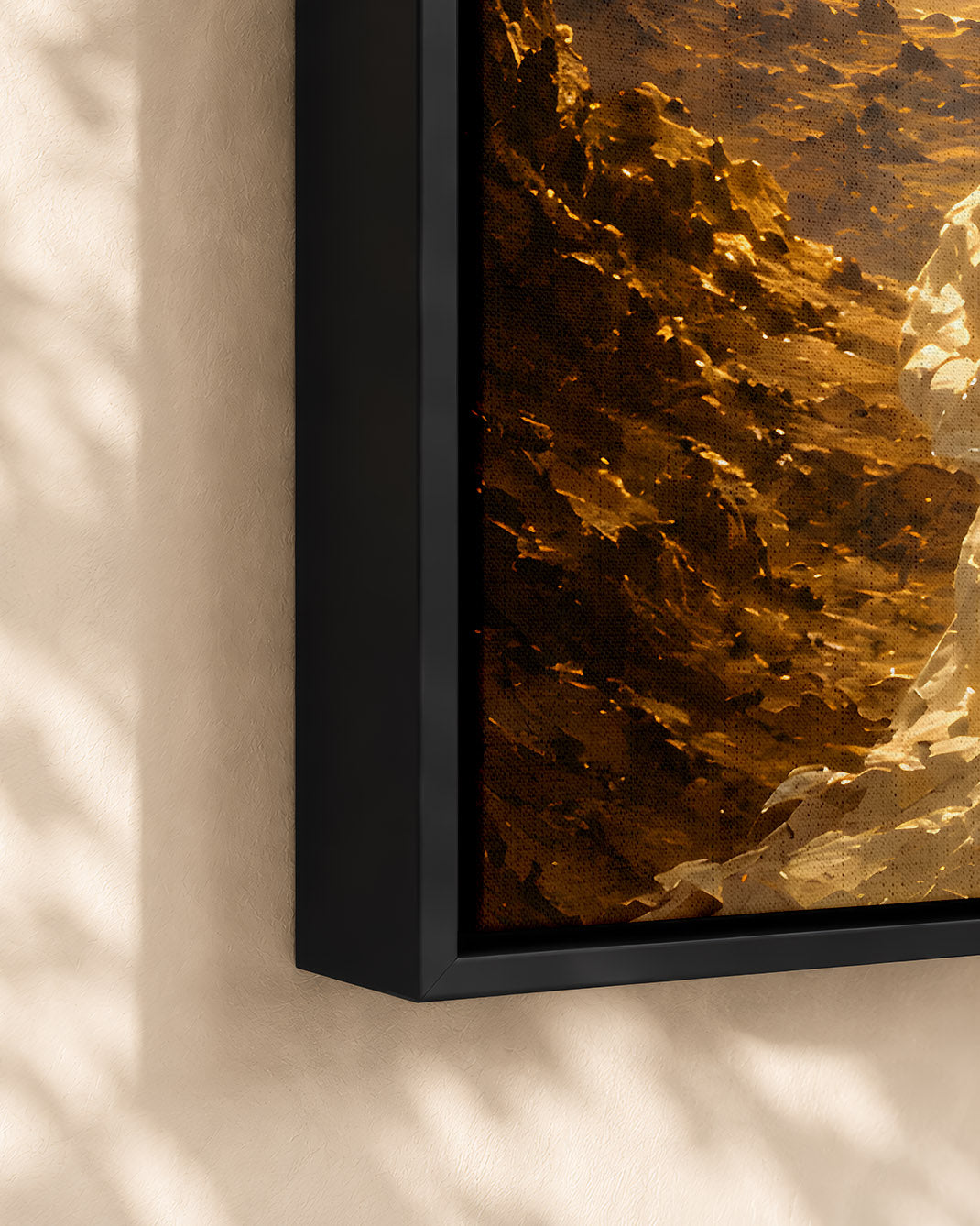 Black Jesus Guardian Angel Canvas Wall Art – Black Jesus Protecting Child, Christian Faith Decor