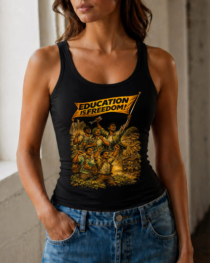 Education is Freedom Activist - Equality, and Justice Unisex Tank Top