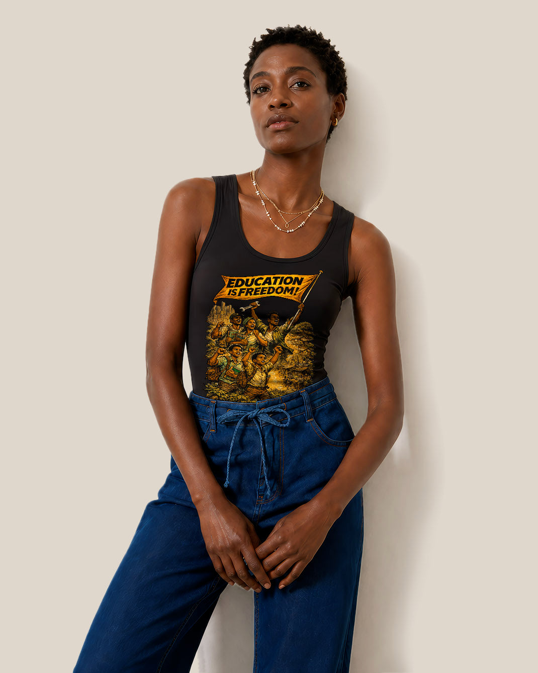 Education is Freedom Activist - Equality, and Justice Unisex Tank Top