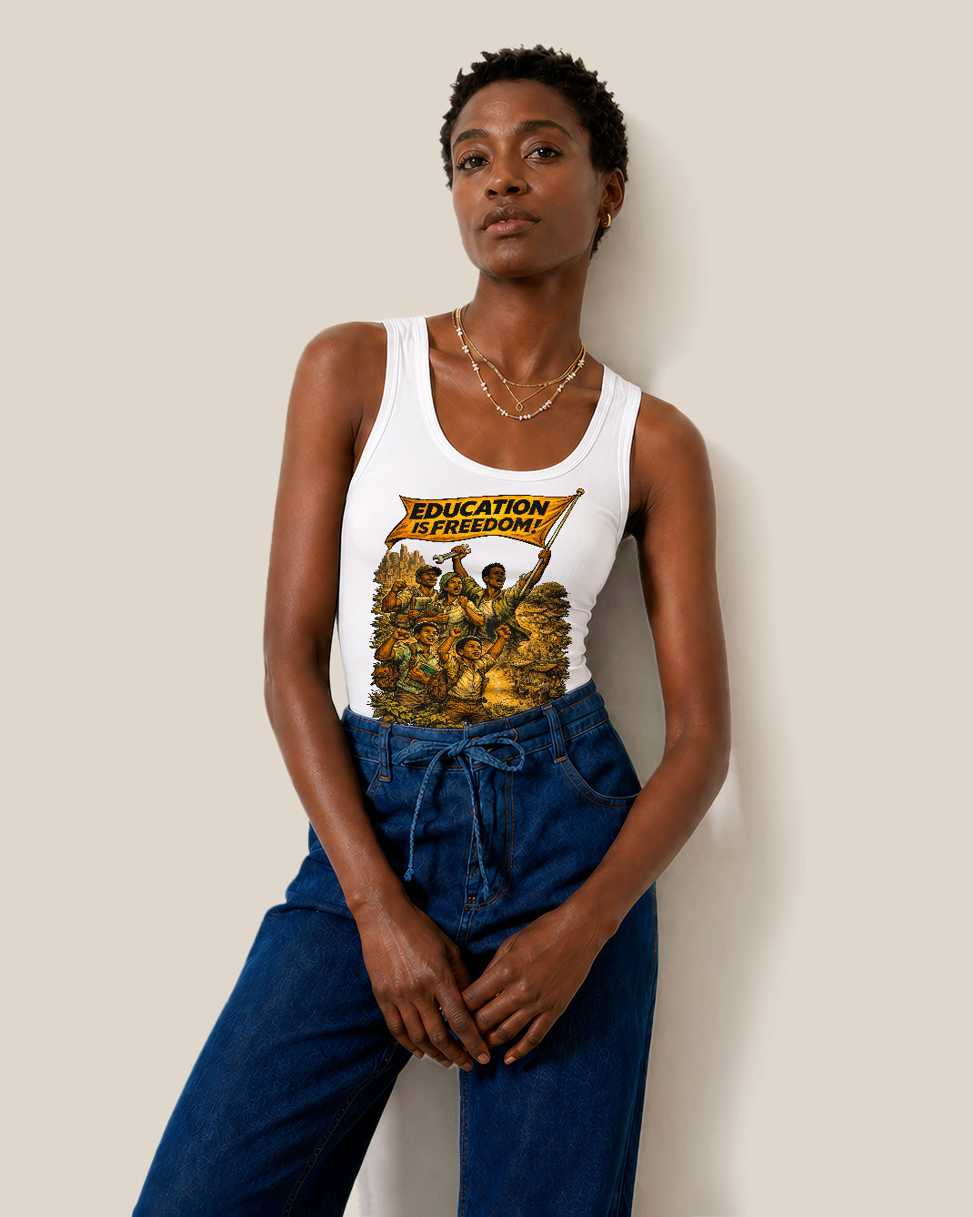Education is Freedom Activist - Equality, and Justice Unisex Tank Top