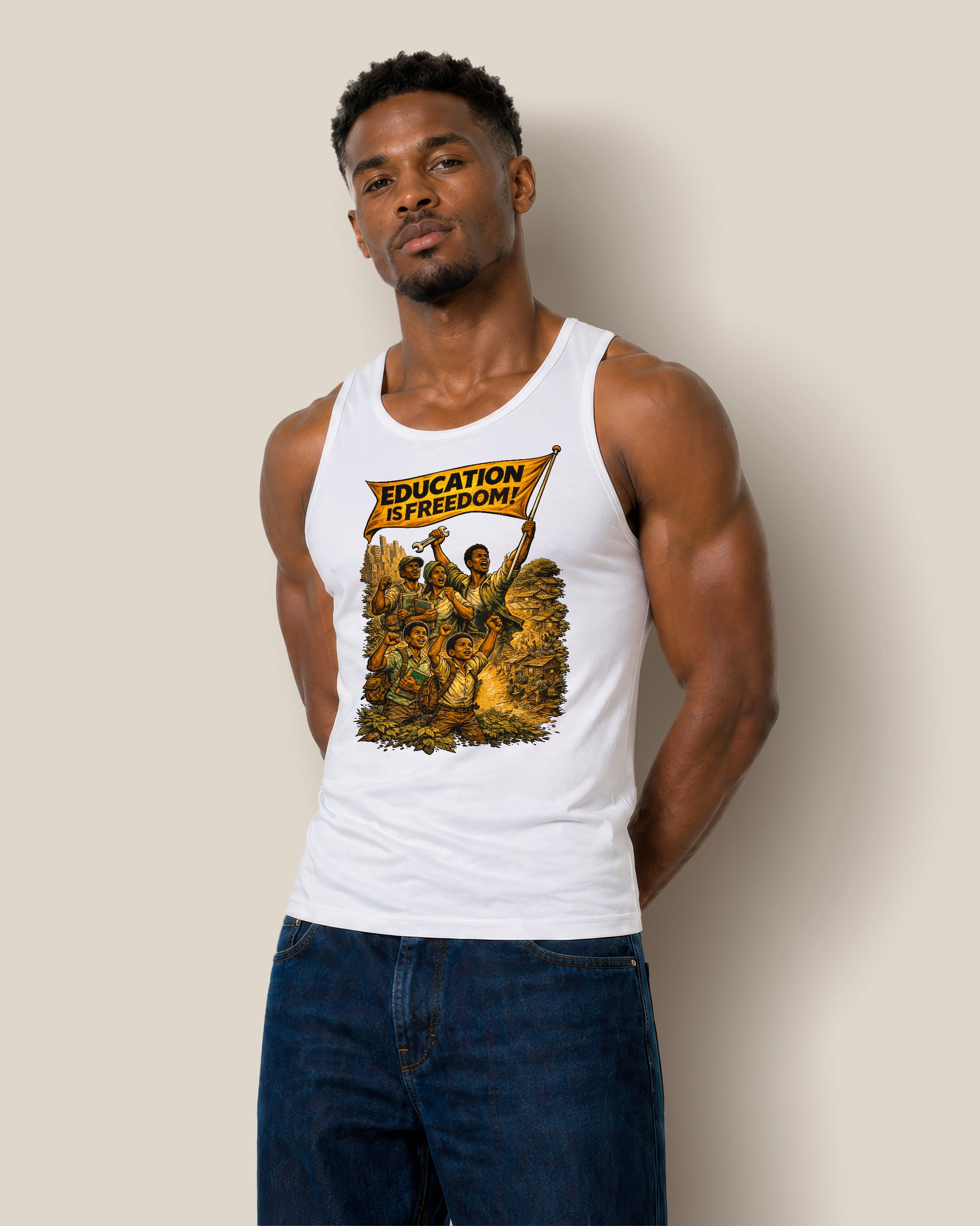 Education is Freedom Activist - Equality, and Justice Unisex Tank Top