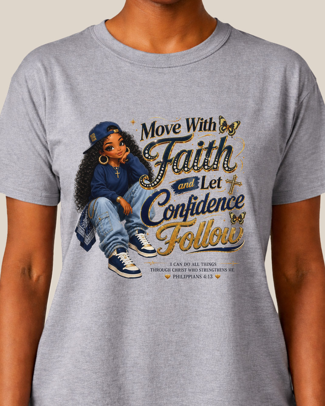 Move With Faith Confidence Black Christian Woman Clothing