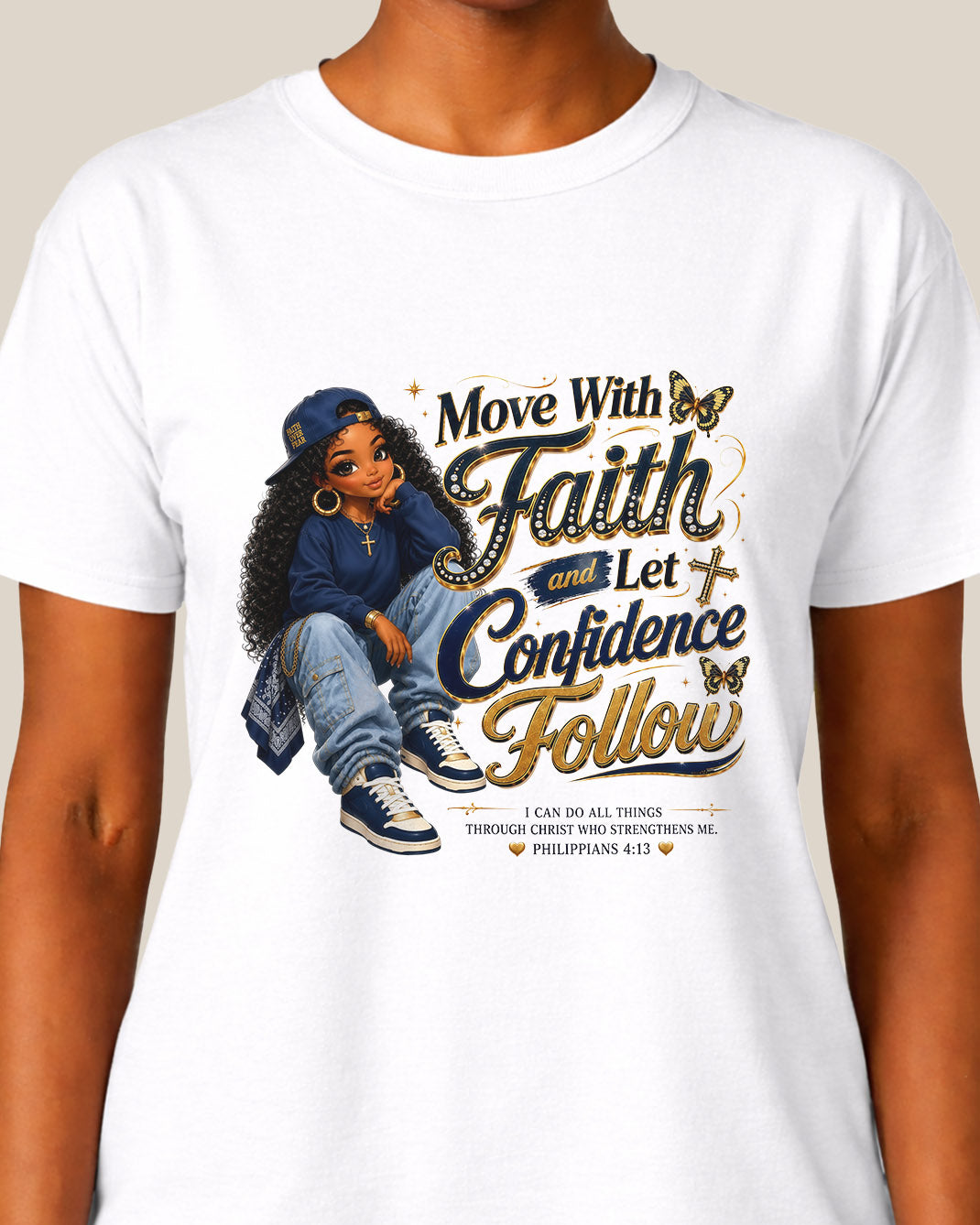 Move With Faith Confidence Black Christian Woman Clothing
