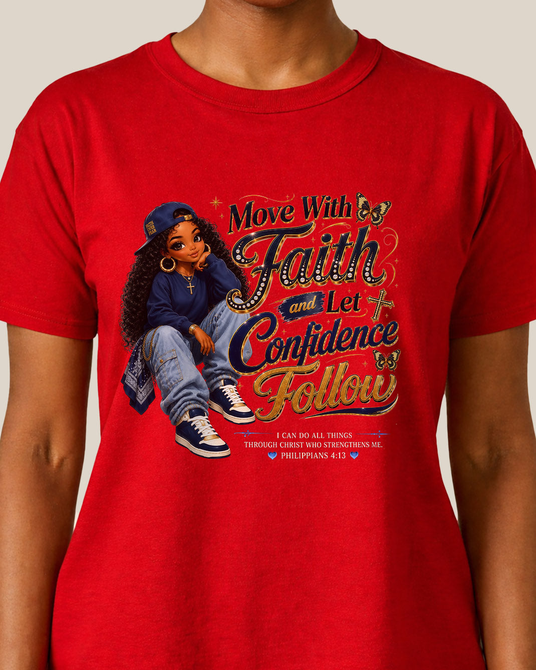 Move With Faith Confidence Black Christian Woman Clothing