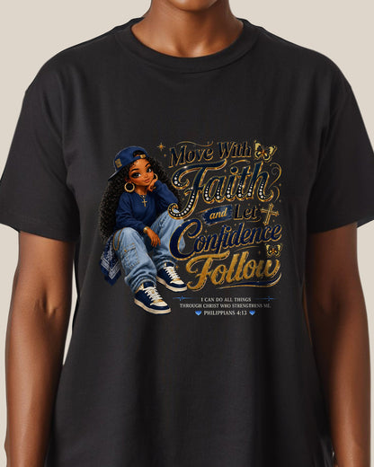 Move With Faith Confidence Black Christian Woman Clothing
