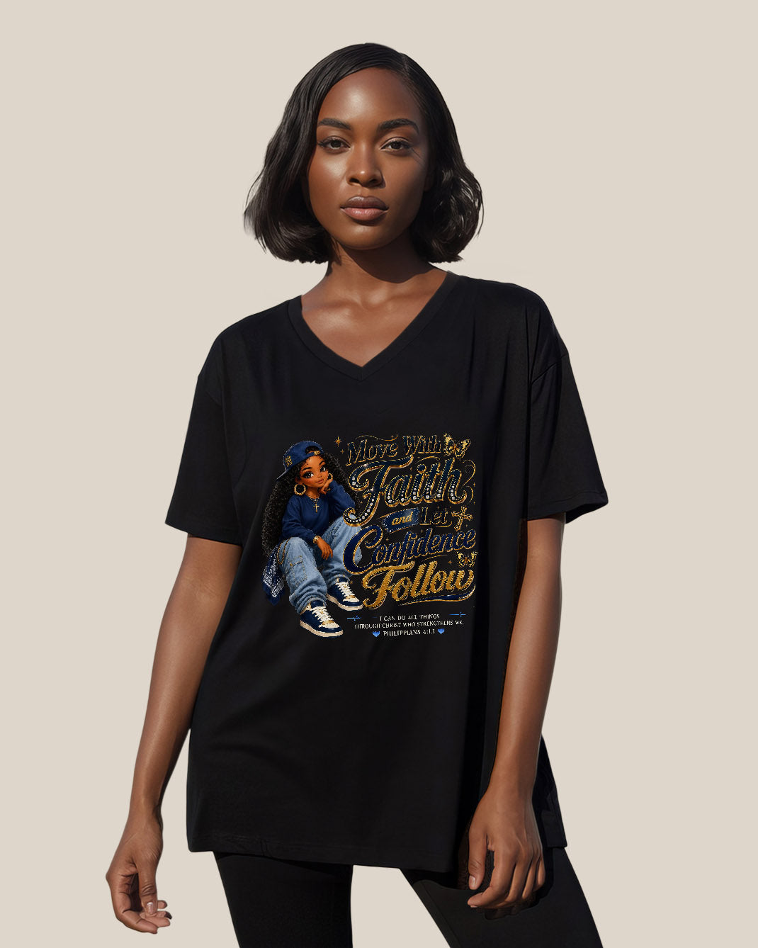 Move With Faith Confidence Black Christian Woman Clothing