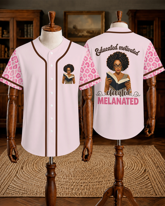 Pink Leopard Educated Melanated Baseball Jersey