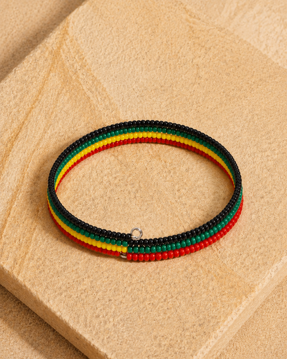 Black Pride Beaded Bracelet – Pan-African Inspired Handmade Bracelet