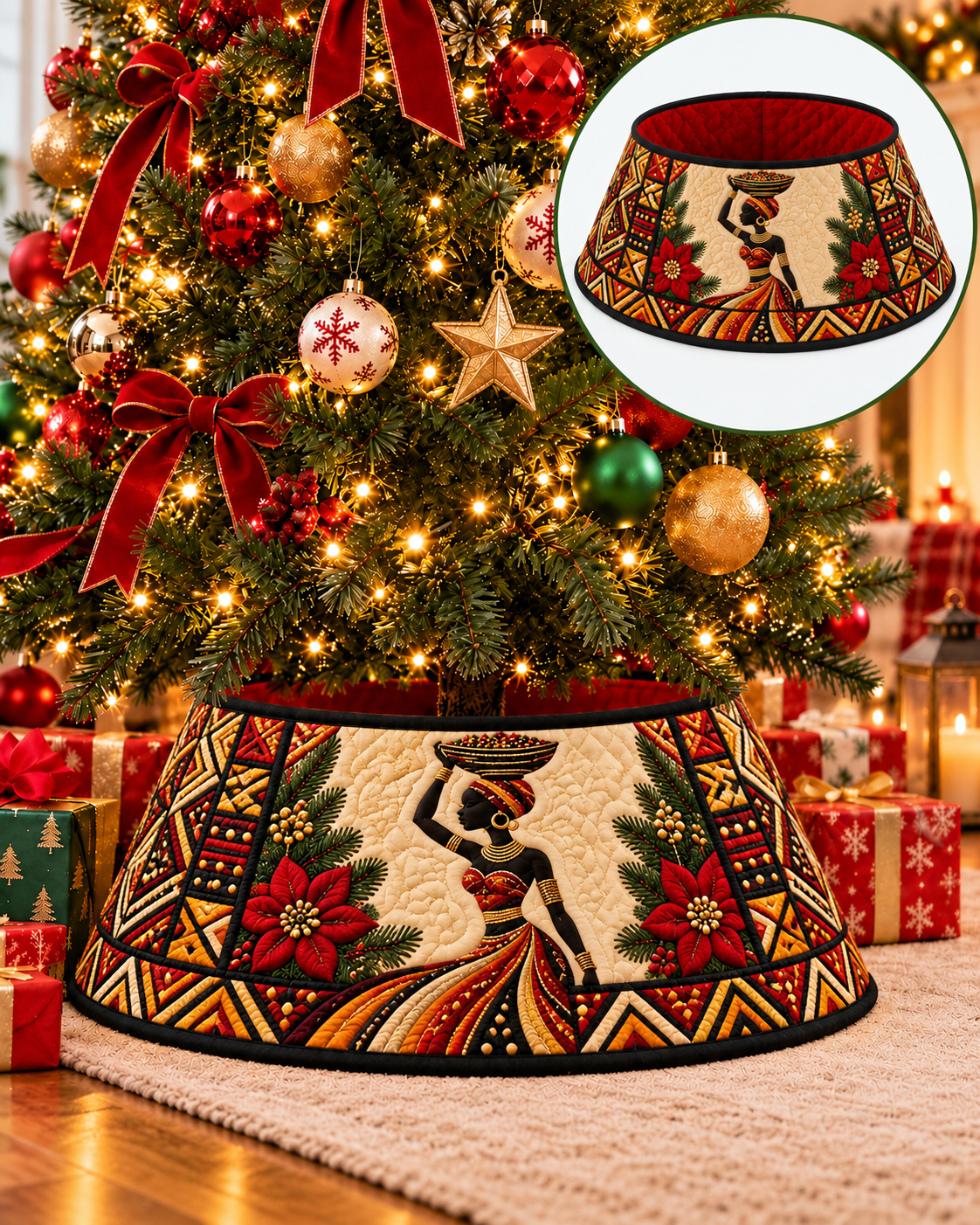 African Heritage Christmas Tree Skirt Collection.