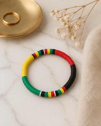 Melanin Pride Bracelet - African Heritage Colors Wristband