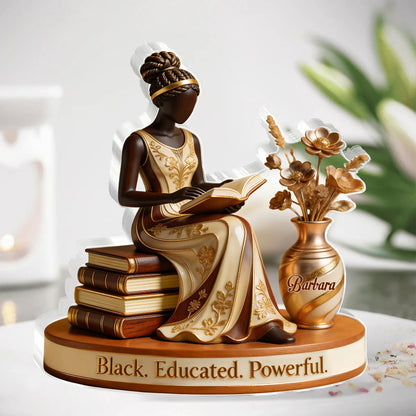 Black Educated Powerful Woman – Personalized Acrylic Plaque