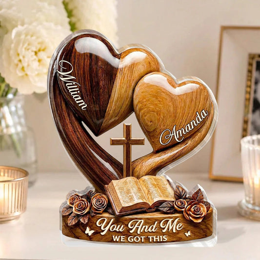 You And Me We Got This – Personalized Black Love & Faith Acrylic Plaque