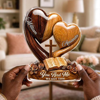 You And Me We Got This – Personalized Black Love & Faith Acrylic Plaque