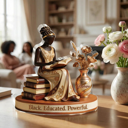 Black Educated Powerful Woman – Personalized Acrylic Plaque