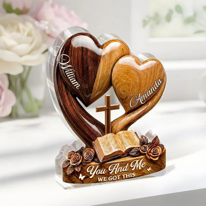 You And Me We Got This – Personalized Black Love & Faith Acrylic Plaque