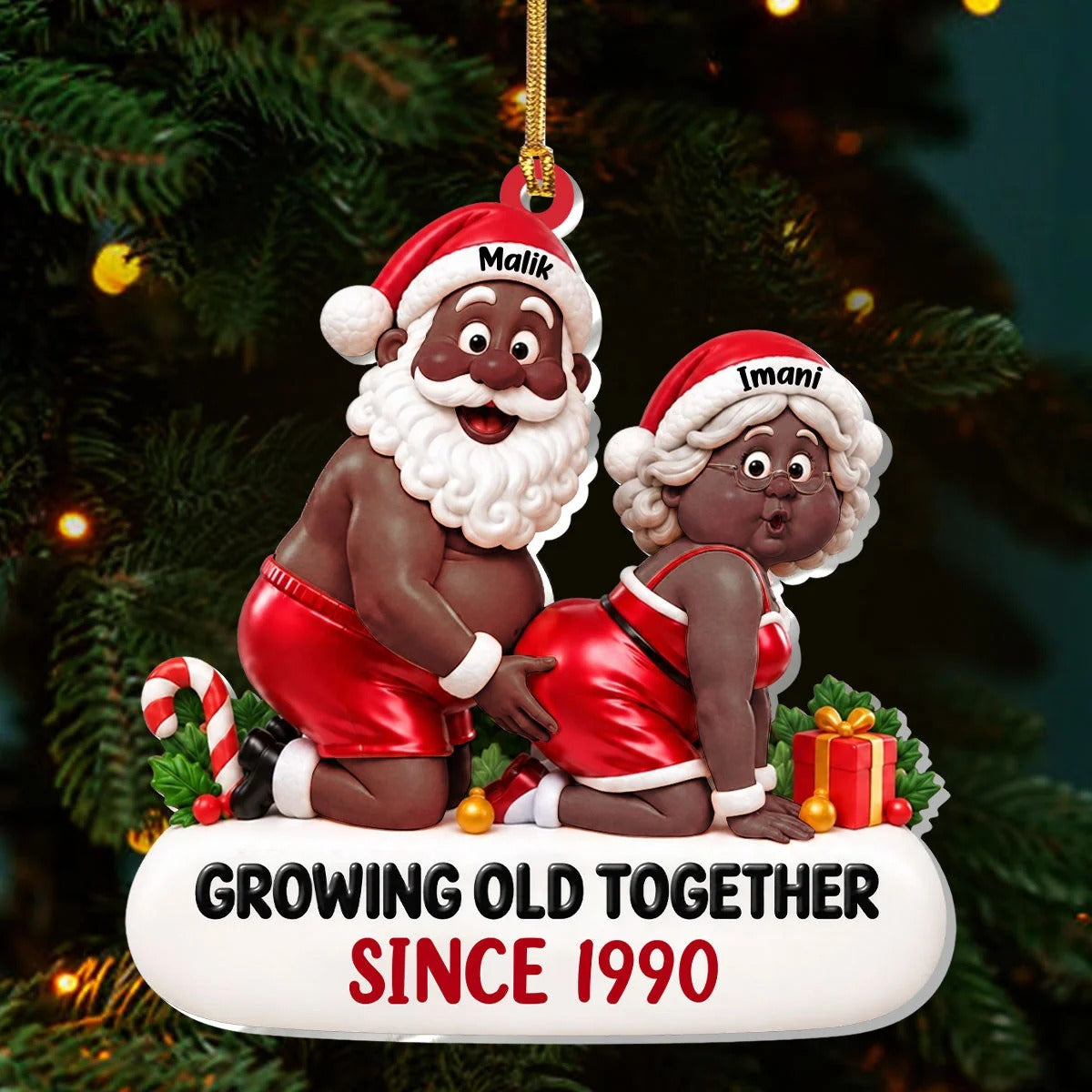 Growing Old Together - Personalized Acrylic Ornament