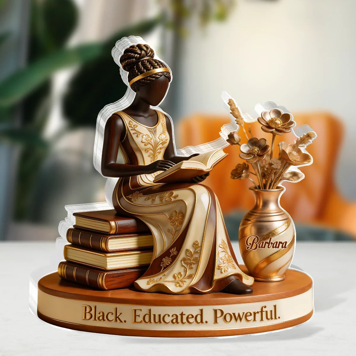 Black Educated Powerful Woman – Personalized Acrylic Plaque