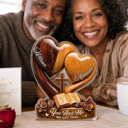 You And Me We Got This – Personalized Black Love & Faith Acrylic Plaque