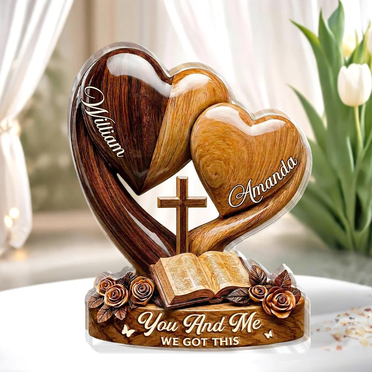 You And Me We Got This – Personalized Black Love & Faith Acrylic Plaque