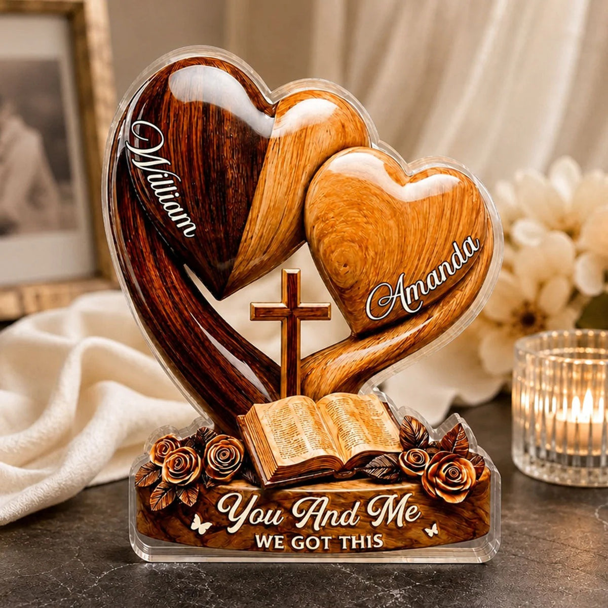 You And Me We Got This – Personalized Black Love & Faith Acrylic Plaque